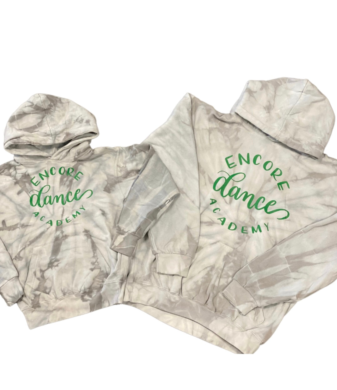 Gray Logo Tie Dye Hooded Sweatshirt