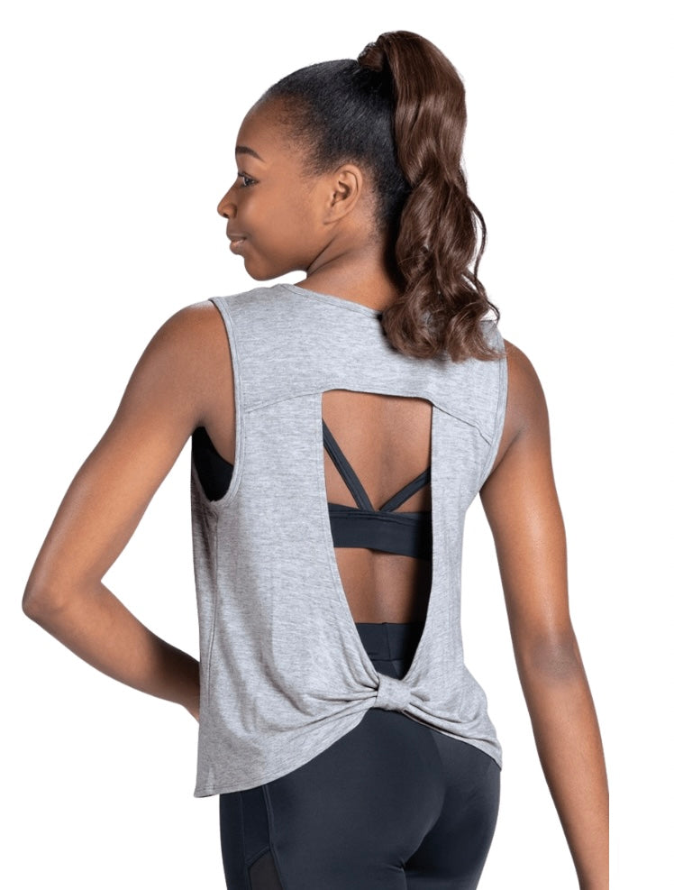 Gray Logo Bow Back Tank