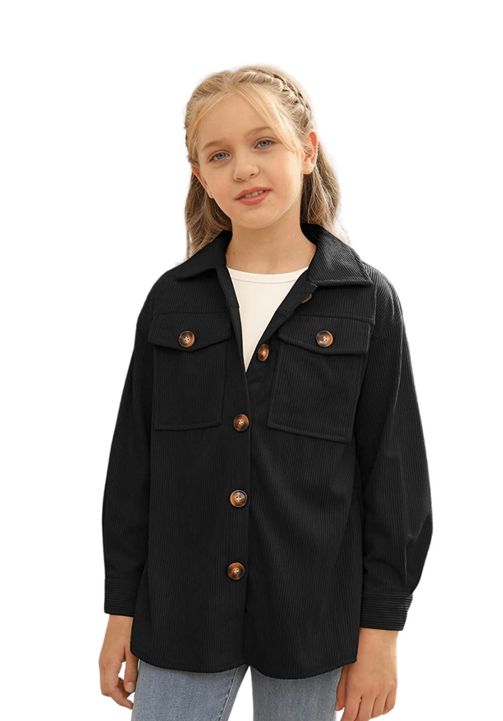 Youth Black Shacket